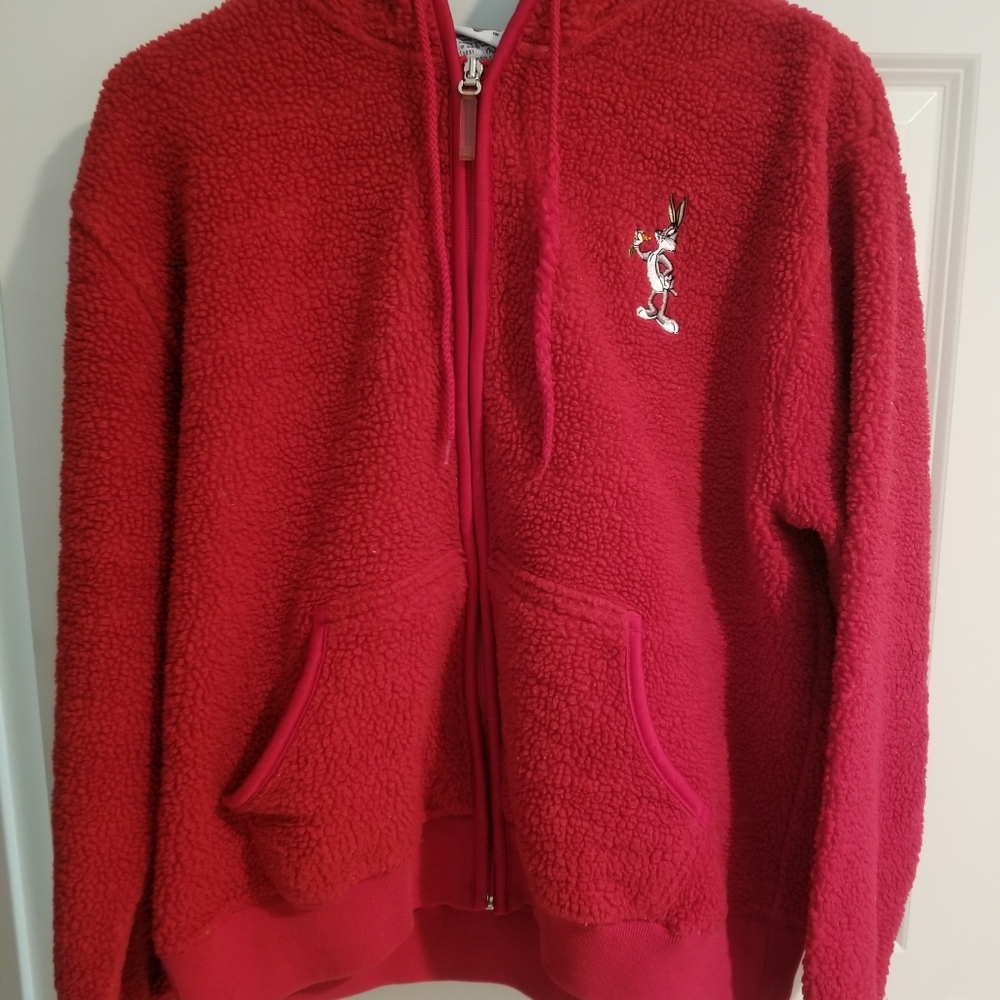 Looney Tunes Red Hoodie Women Large